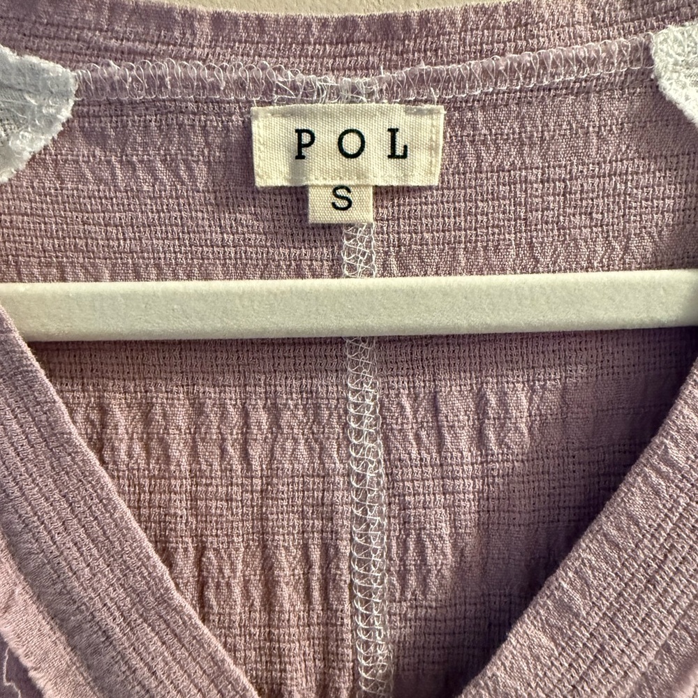 POL Women's Lavender and Cream Blouse - Picture 3 of 7